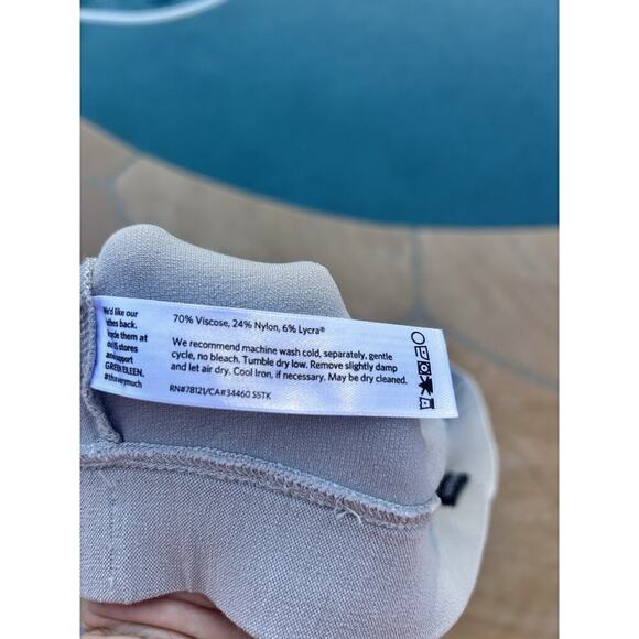 EILEEN FISHER Pants Women Large Gray Straight Leg Crop Ankle Pull On Crepe - Picture 7 of 7